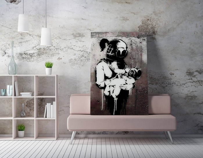 Wallity Lienzo Decorativo Banksy WY135 (50 x 70 cm) Wallity Lienzo Decorativo Banksy WY135 (50 x 70 cm)